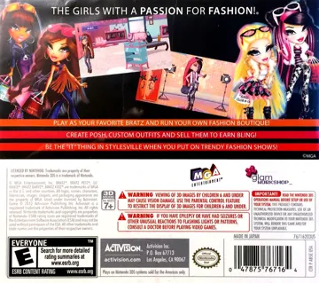 Bratz - Fashion Boutique(Usa) box cover back